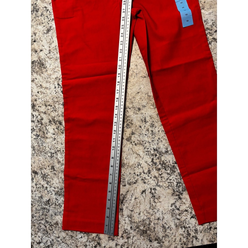 Rafaella Women True Red Stretch Ankle Pant Size 10 RSBSE001 NWT - Picture 5 of 8
